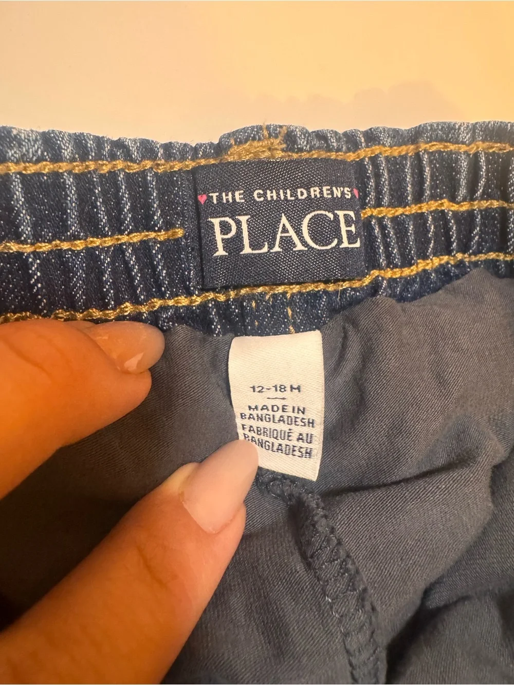 The Children’s Place Toddler Denim Skort – Size 12-18M